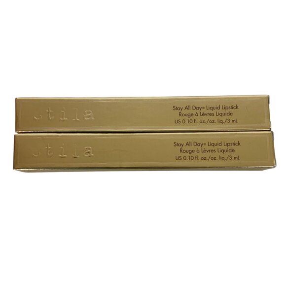 Stila Stay All Day Liquid Lipstick BACI Neutral Nude Lip Color 2 Pack 3 ml / .10 - Picture 1 of 5